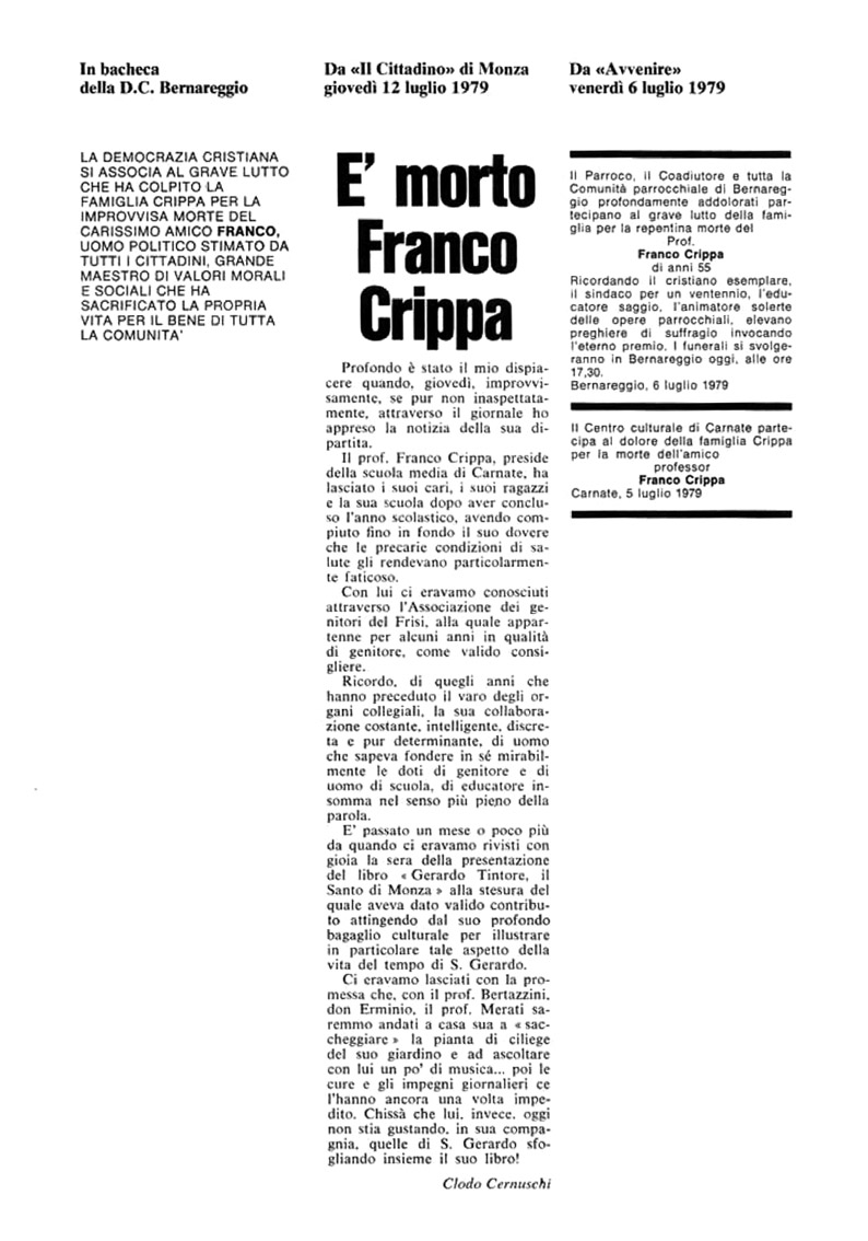 Ricordo di Franco Crippa