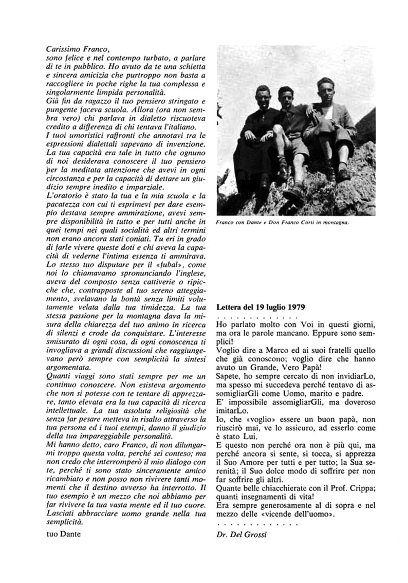 Ricordo di Franco Crippa