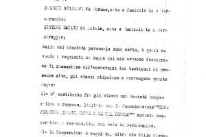 Atto costituzione Cooperativa edificatrice case del popolo