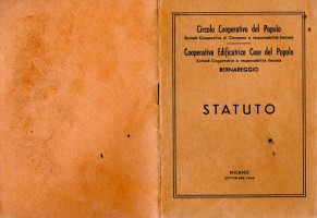 Statuto Circolo Coop del Popolo e Coop Edificatrice case Popolari bernareggio