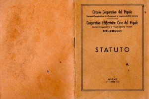 Statuto Circolo Coop del Popolo e Coop Edificatrice case Popolari bernareggio