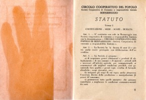 Statuto Circolo Coop del Popolo e Coop Edificatrice case Popolari bernareggio