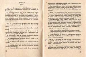 Statuto Circolo Coop del Popolo e Coop Edificatrice case Popolari bernareggio