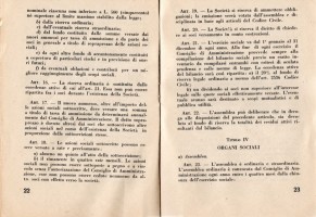 Statuto Circolo Coop del Popolo e Coop Edificatrice case Popolari bernareggio
