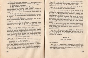 Statuto Circolo Coop del Popolo e Coop Edificatrice case Popolari bernareggio